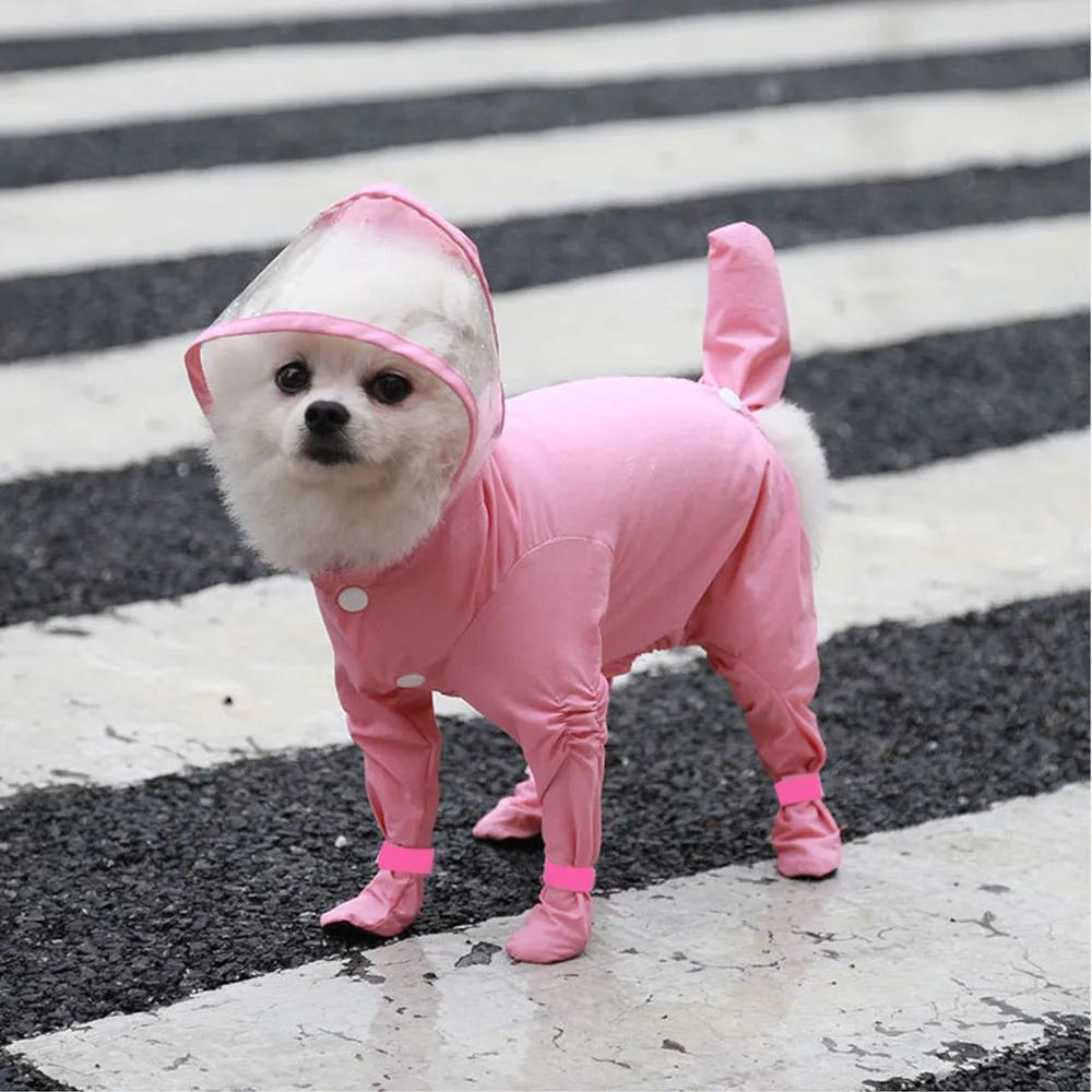 Small Dog Four-legged Raincoat Waterproof All-inclusive One-piece Pet Cat Puppy Jumpsuit Rompers with Boots Outdoor Dog Clothes XL рожевий
Small Dog Four-legged Raincoat Waterproof All-inclusive One-piece Pet Cat Puppy Jumpsuit Rompers with Boots Outdoor Dog Clothes XL рожевий