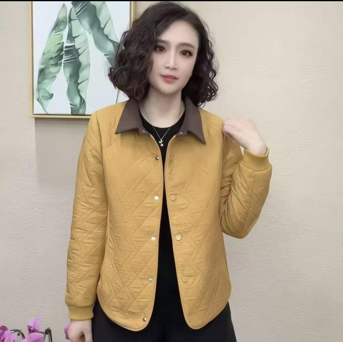 Весенняя стильная куртка колор-блок для женщин 50+ 2XL (110-125 jin) жёлтый
Весенняя стильная куртка колор-блок для женщин 50+ 2XL (110-125 jin) жёлтый