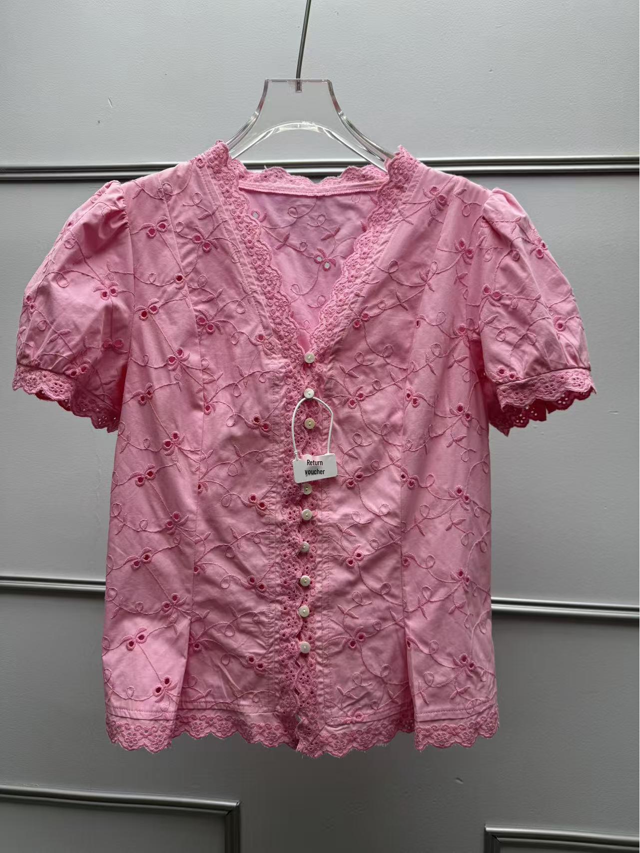 2026 Spring/Summer French Niche V-Neck Puff Sleeve Embroidered Bodycon Shirt for Women L рожевий
2026 Spring/Summer French Niche V-Neck Puff Sleeve Embroidered Bodycon Shirt for Women L рожевий
