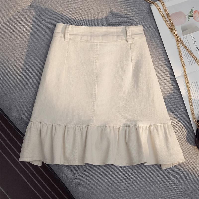 2024 Summer Women s High Waist A-line Denim Ruffle Skirt - Irregular, Petite, and Slimming XS чёрный
2024 Summer Women s High Waist A-line Denim Ruffle Skirt - Irregular, Petite, and Slimming XS чёрный