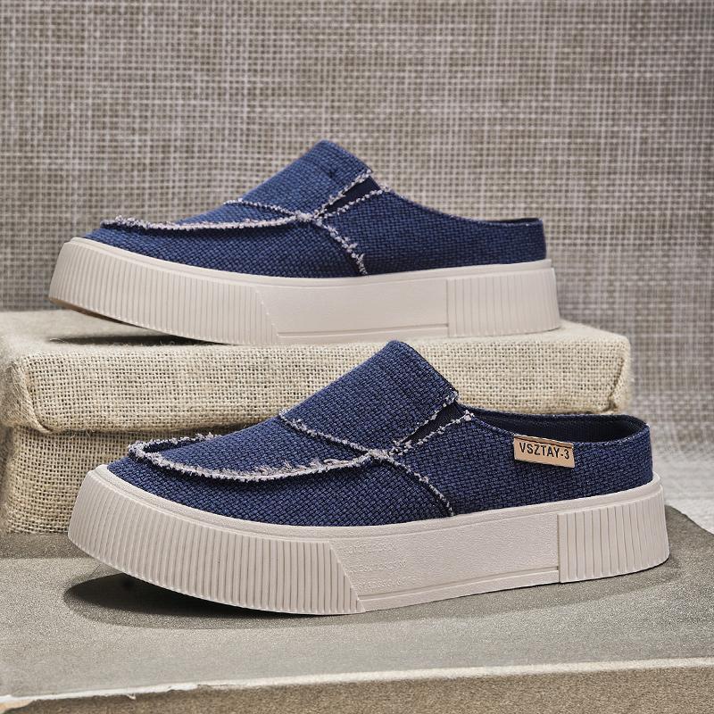 Shoes 22 new casual linen shoes soft sole not tired feet sleeve board shoes without heel half support 44 синій
Shoes 22 new casual linen shoes soft sole not tired feet sleeve board shoes without heel half support 44 синій