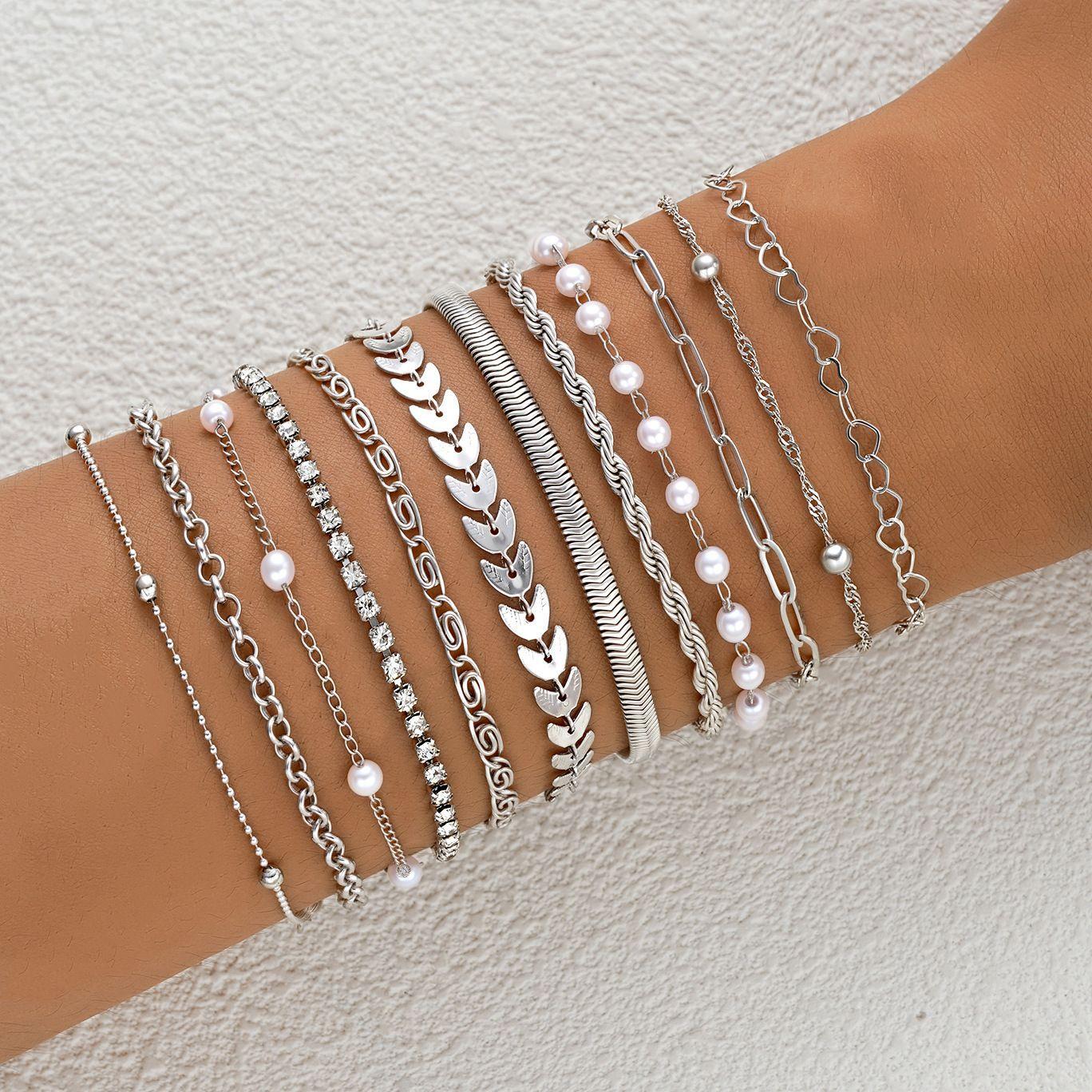 12 Pcs Vintage Statement Gold Color Flat Snake Chain Box Chain Bracelet Boho Multi-layer Metal Bracelet Women s Summer
12 Pcs Vintage Statement Gold Color Flat Snake Chain Box Chain Bracelet Boho Multi-layer Metal Bracelet Women s Summer
