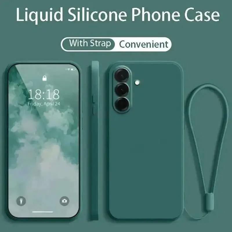 Original Liquid Silicone Phone Case For Samsung Galaxy S26 S25 S24 S23 Ultra Plus S26 With Wrist Strap Lanyard Protect Cover For Galaxy S23 Plus
Original Liquid Silicone Phone Case For Samsung Galaxy S26 S25 S24 S23 Ultra Plus S26 With Wrist Strap Lanyard Protect Cover For Galaxy S23 Plus