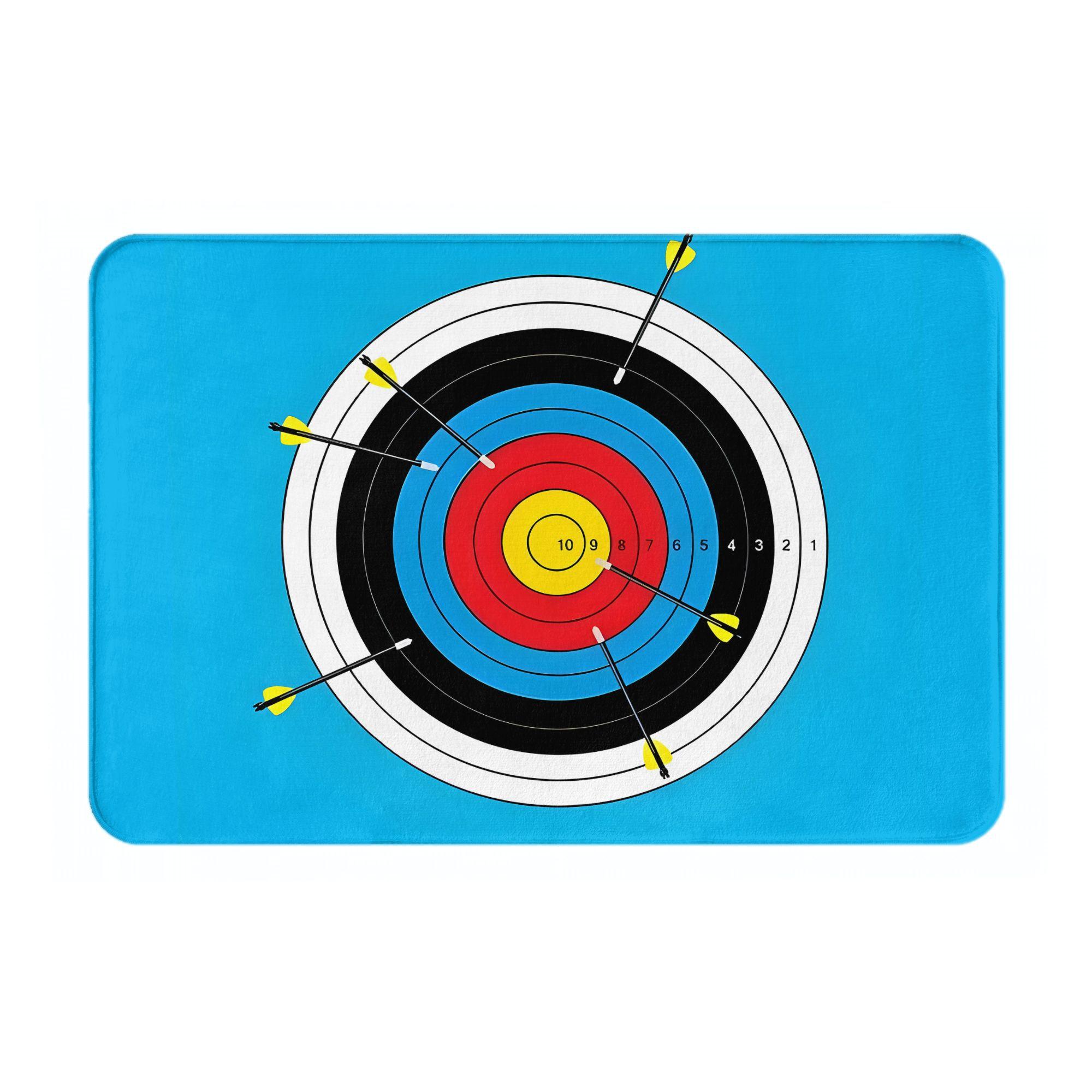 Archery Target Illustration Doormat Light Blue Red Yellow Black Printed Polyester Hand Wash Only 80x50cm Decorative Use 40cm x 60cm
Archery Target Illustration Doormat Light Blue Red Yellow Black Printed Polyester Hand Wash Only 80x50cm Decorative Use 40cm x 60cm