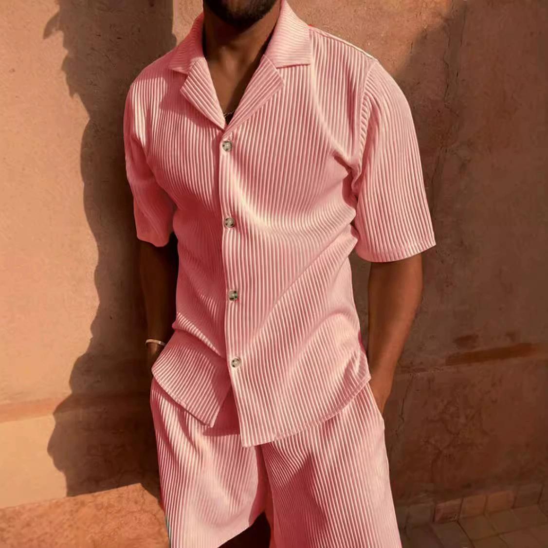 Вельветовый повседневный костюм с шортами и лацканами, спортивный мужской однотонный костюм с футболкой и шортами для бега и тренировок XS розовый
Вельветовый повседневный костюм с шортами и лацканами, спортивный мужской однотонный костюм с футболкой и шортами для бега и тренировок XS розовый