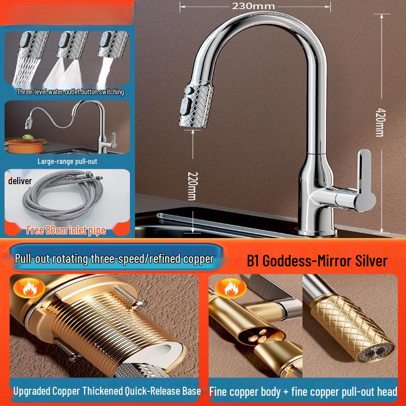 Kitchen Pull-Out Hot/Cold Faucet
Kitchen Pull-Out Hot/Cold Faucet