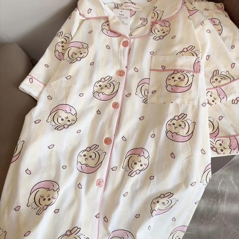 Internet celebrity new cherry blossom Usaki pajamas women s summer short-sleeved shorts cardigan suit girls can wear loungewear S
Internet celebrity new cherry blossom Usaki pajamas women s summer short-sleeved shorts cardigan suit girls can wear loungewear S