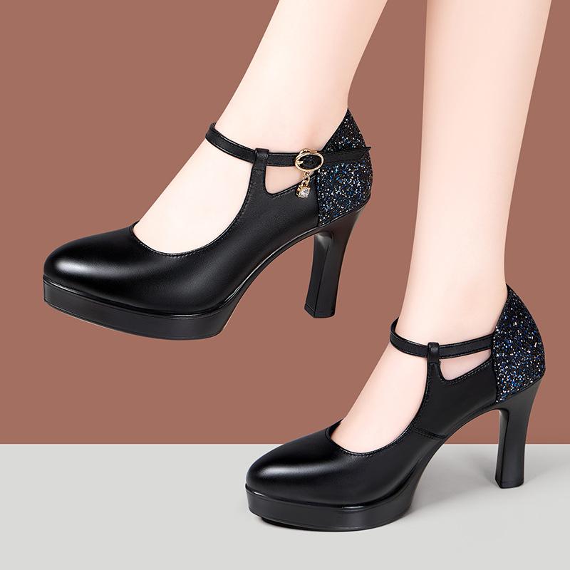 7cm 9cm Fashion Shallow Mouth Genuine Leather Shoes Platform Pumps 2025 Spring Block High Heels Shoes Black for Office Model Mom 34
7cm 9cm Fashion Shallow Mouth Genuine Leather Shoes Platform Pumps 2025 Spring Block High Heels Shoes Black for Office Model Mom 34