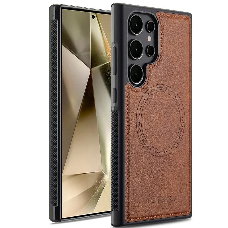 EUCAGR Luxury PU Leather Magnetic Wireless Charging Phone Case For Samsung Galaxy S26 Ultra/S25/S24/S23/S22/S21/S20FE Back Cover Galaxy S26 Ultra коричневий
EUCAGR Luxury PU Leather Magnetic Wireless Charging Phone Case For Samsung Galaxy S26 Ultra/S25/S24/S23/S22/S21/S20FE Back Cover Galaxy S26 Ultra коричневий