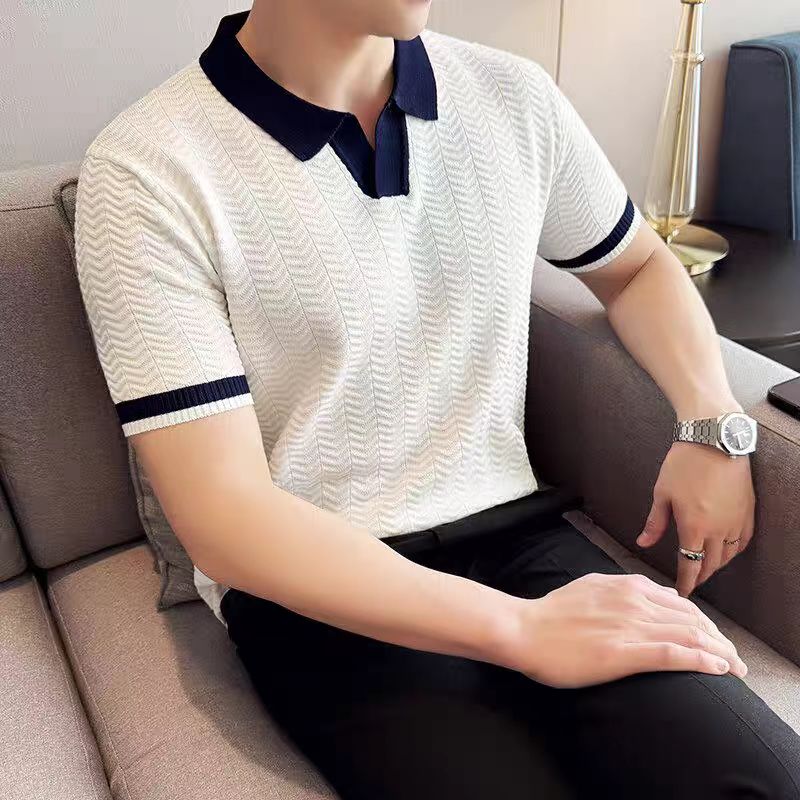 High-End Light Luxury Honeycomb Texture Breathable Thin Lapel Short-Sleeved Knitwear Summer Color Contrast Men s POLO Shirt M чорний
High-End Light Luxury Honeycomb Texture Breathable Thin Lapel Short-Sleeved Knitwear Summer Color Contrast Men s POLO Shirt M чорний