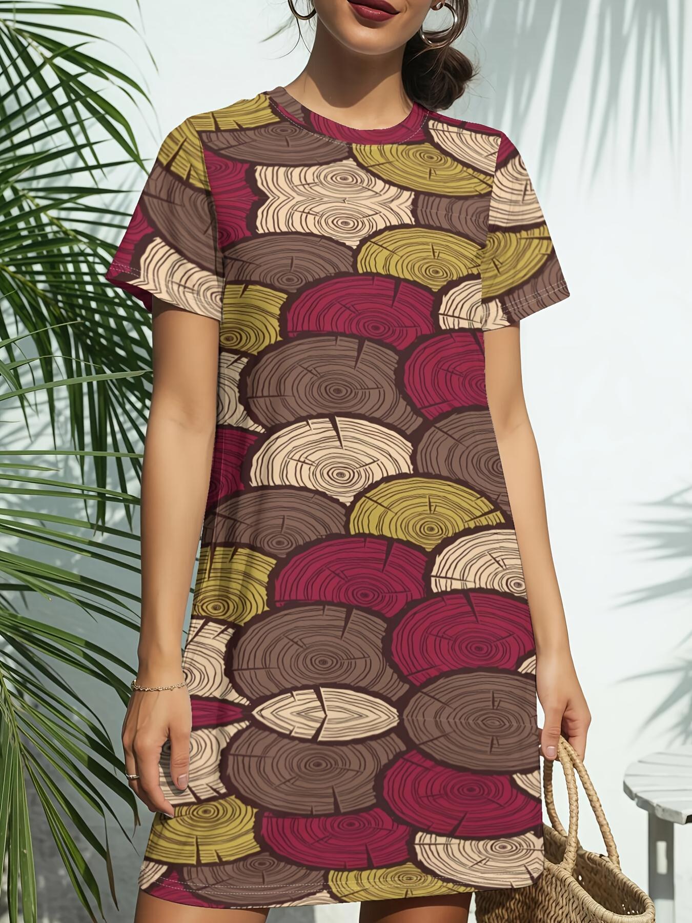 Short Sleeve Crew Neck Dress for Women. Featuring a Trendy American Digital Print. Ideal for Casual Wear in Spring And Summer. This Elegant And St 4XL дубильна кора
Short Sleeve Crew Neck Dress for Women. Featuring a Trendy American Digital Print. Ideal for Casual Wear in Spring And Summer. This Elegant And St 4XL дубильна кора