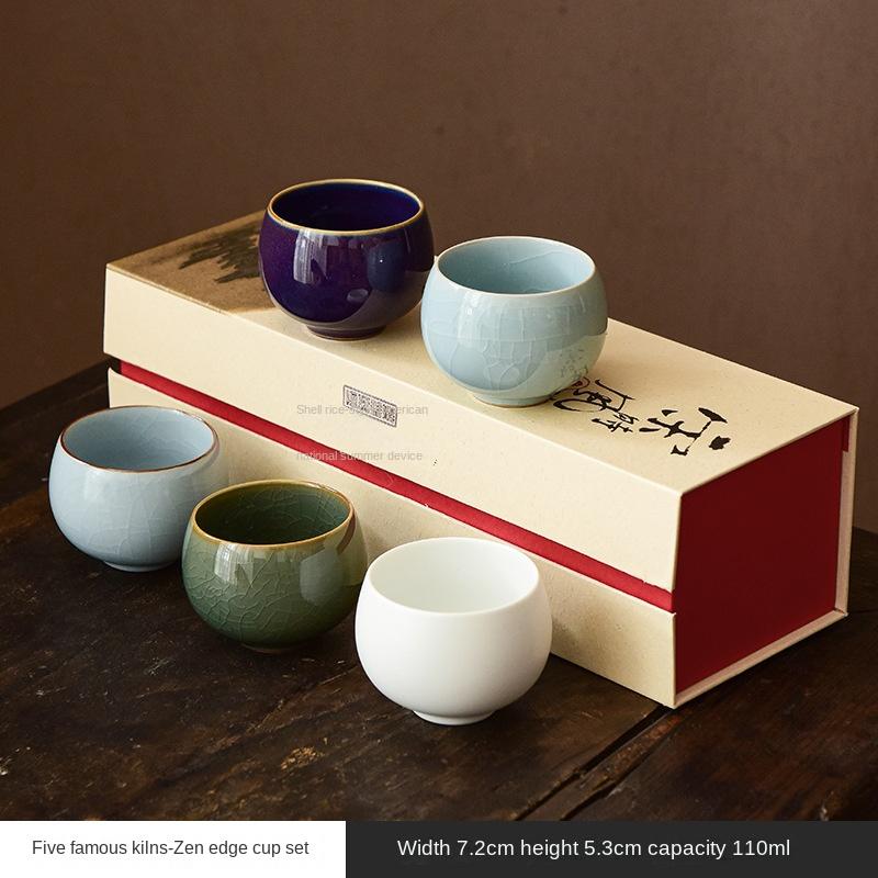 Imitation Song Five Famous Kiln Master Cup Kung Fu Tea Set Tea Tasting Cup Fragrance-Smelling Cup Tea Cups 200ml
Imitation Song Five Famous Kiln Master Cup Kung Fu Tea Set Tea Tasting Cup Fragrance-Smelling Cup Tea Cups 200ml