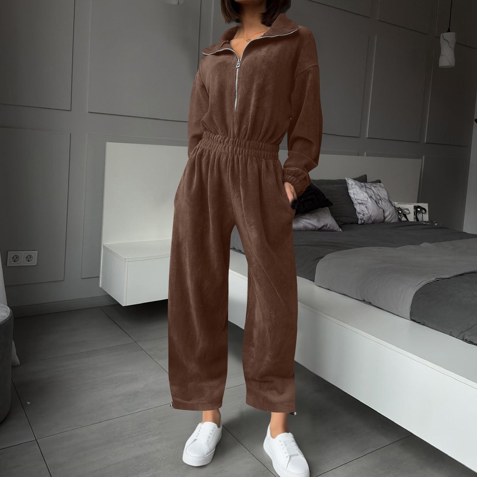 Комбинезоны для женщин осенние повседневные спортивные костюмы с длинным рукавом, толстовки на молнии, спортивные штаны-джоггеры, наряды-ромперы S кофейный
Комбинезоны для женщин осенние повседневные спортивные костюмы с длинным рукавом, толстовки на молнии, спортивные штаны-джоггеры, наряды-ромперы S кофейный