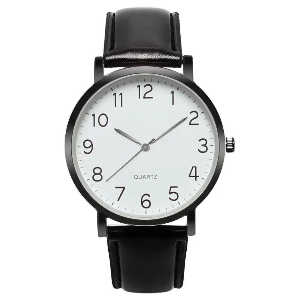 Men Watches Simple Business Analog Alloy Vintage Quartz Watch Arabic Number Strap Minimal Round Dial Classic Black Leather Strap чорний
Men Watches Simple Business Analog Alloy Vintage Quartz Watch Arabic Number Strap Minimal Round Dial Classic Black Leather Strap чорний