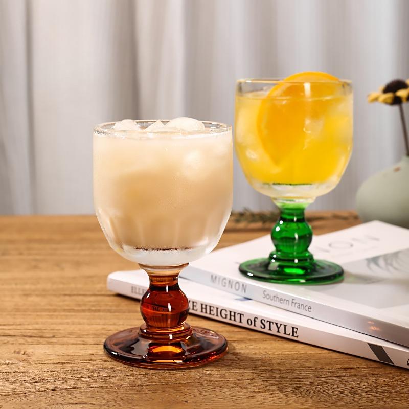 Retro Colorful Beads Fruit Wine Glass Mid-Ancient Goblet Transparent Tass Cold Drink Wine Glass Red Wine Glass
Retro Colorful Beads Fruit Wine Glass Mid-Ancient Goblet Transparent Tass Cold Drink Wine Glass Red Wine Glass