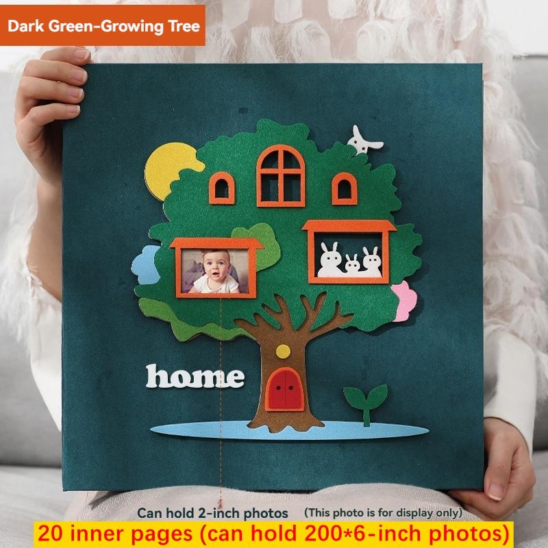 Handmade Felt Tree House Insert Photo Album Dark Green Keepsake Book For Baby s First Year, Growth Chart DIY Scrapbook Pockets
Handmade Felt Tree House Insert Photo Album Dark Green Keepsake Book For Baby s First Year, Growth Chart DIY Scrapbook Pockets