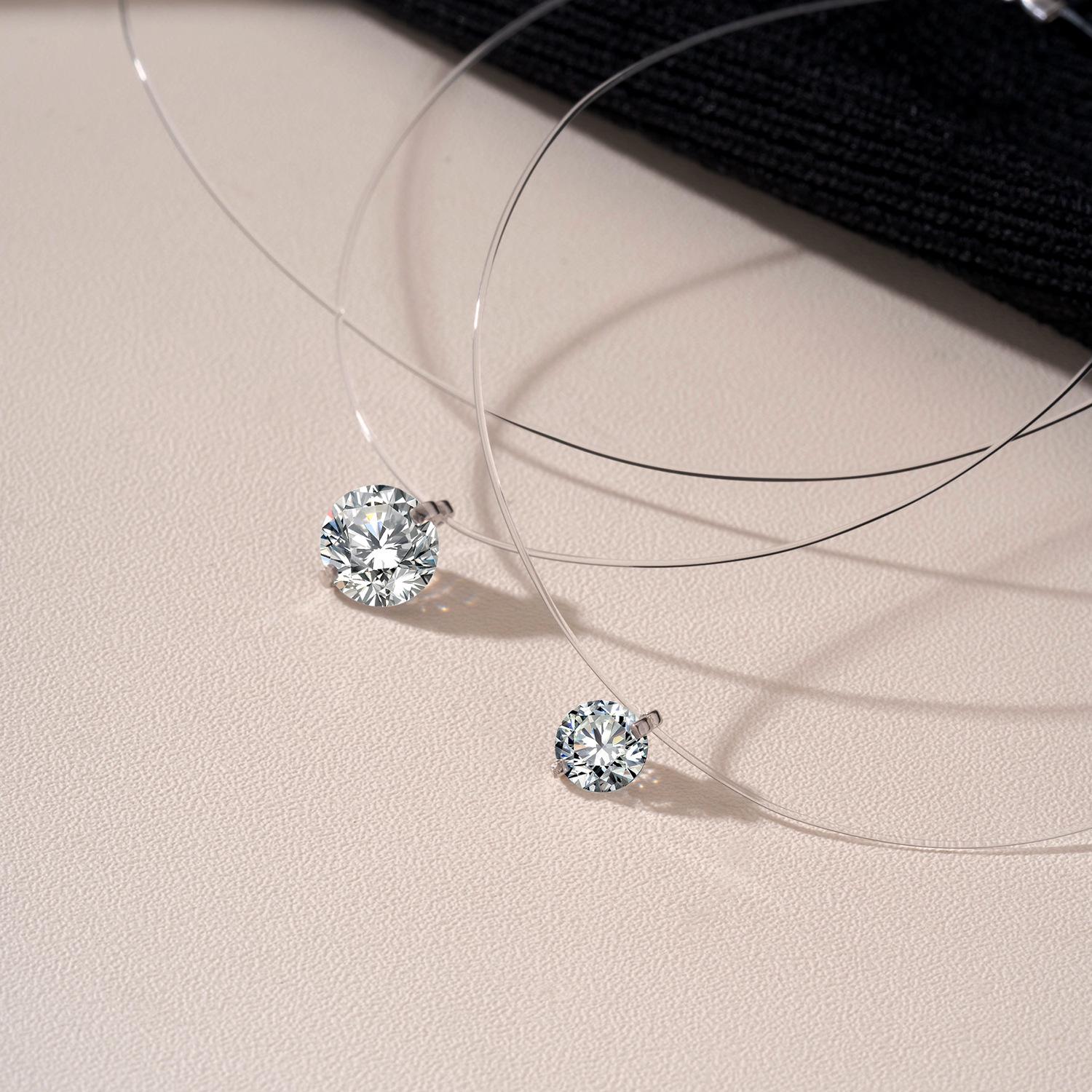 S925 Sterling Silver Mermaid s Tears Moissanite Necklace - Exquisite, Transparent Zircon Fishing Line Chain 40cm
S925 Sterling Silver Mermaid s Tears Moissanite Necklace - Exquisite, Transparent Zircon Fishing Line Chain 40cm