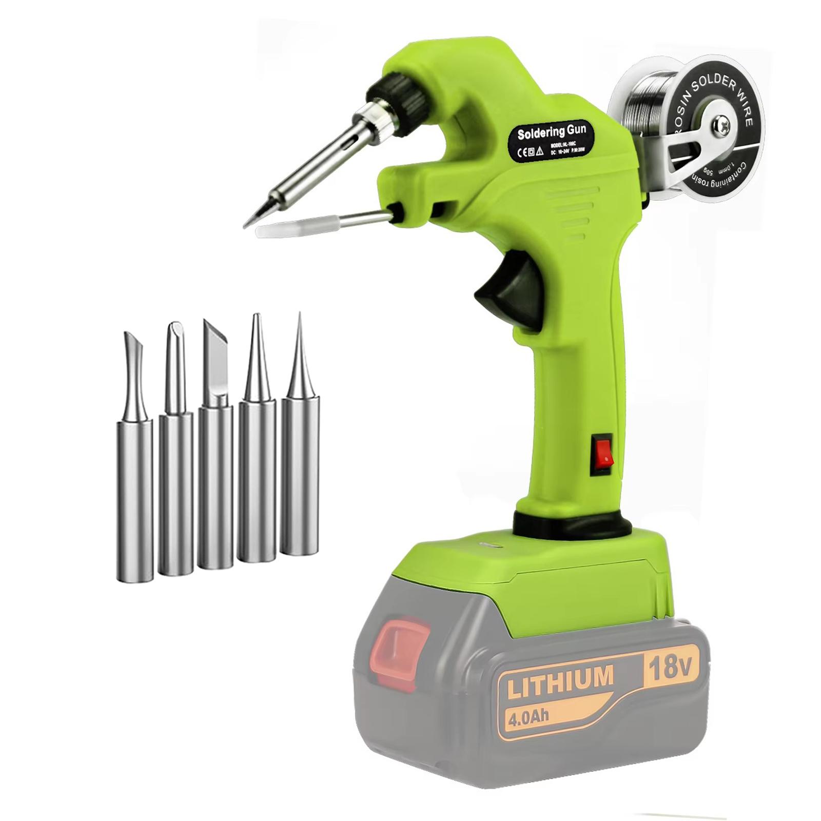 30W Cordless Soldering Iron Kit 30s Quick Preheat Soldering Gun for Dewalt/Milwaukee/Makita/Bosch/Black&Decker (No Battery)
30W Cordless Soldering Iron Kit 30s Quick Preheat Soldering Gun for Dewalt/Milwaukee/Makita/Bosch/Black&Decker (No Battery)