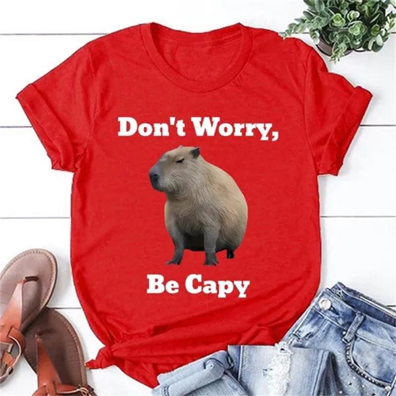 Capybara Dont Worry Be A Capybara Womens Printed Shortsleeved Tshirt A Cool and Fashionable Item Summer Streetwear 4XL
Capybara Dont Worry Be A Capybara Womens Printed Shortsleeved Tshirt A Cool and Fashionable Item Summer Streetwear 4XL