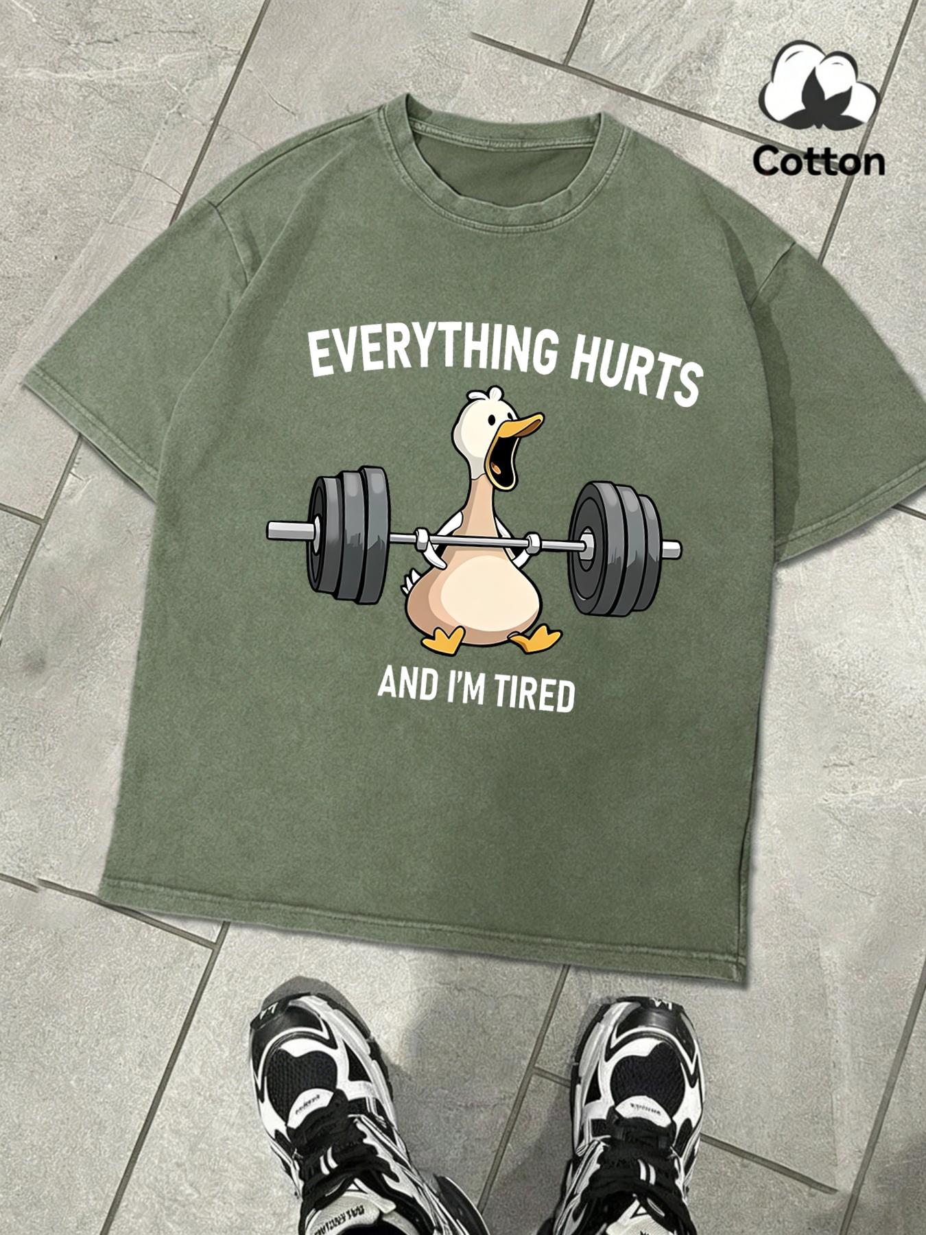 The Great Goose Striving For Fitness Washed Man Tee Loose Fashion TShirt Summer Cotton Short Sleeve Unisex AllMatch Clothing S
The Great Goose Striving For Fitness Washed Man Tee Loose Fashion TShirt Summer Cotton Short Sleeve Unisex AllMatch Clothing S