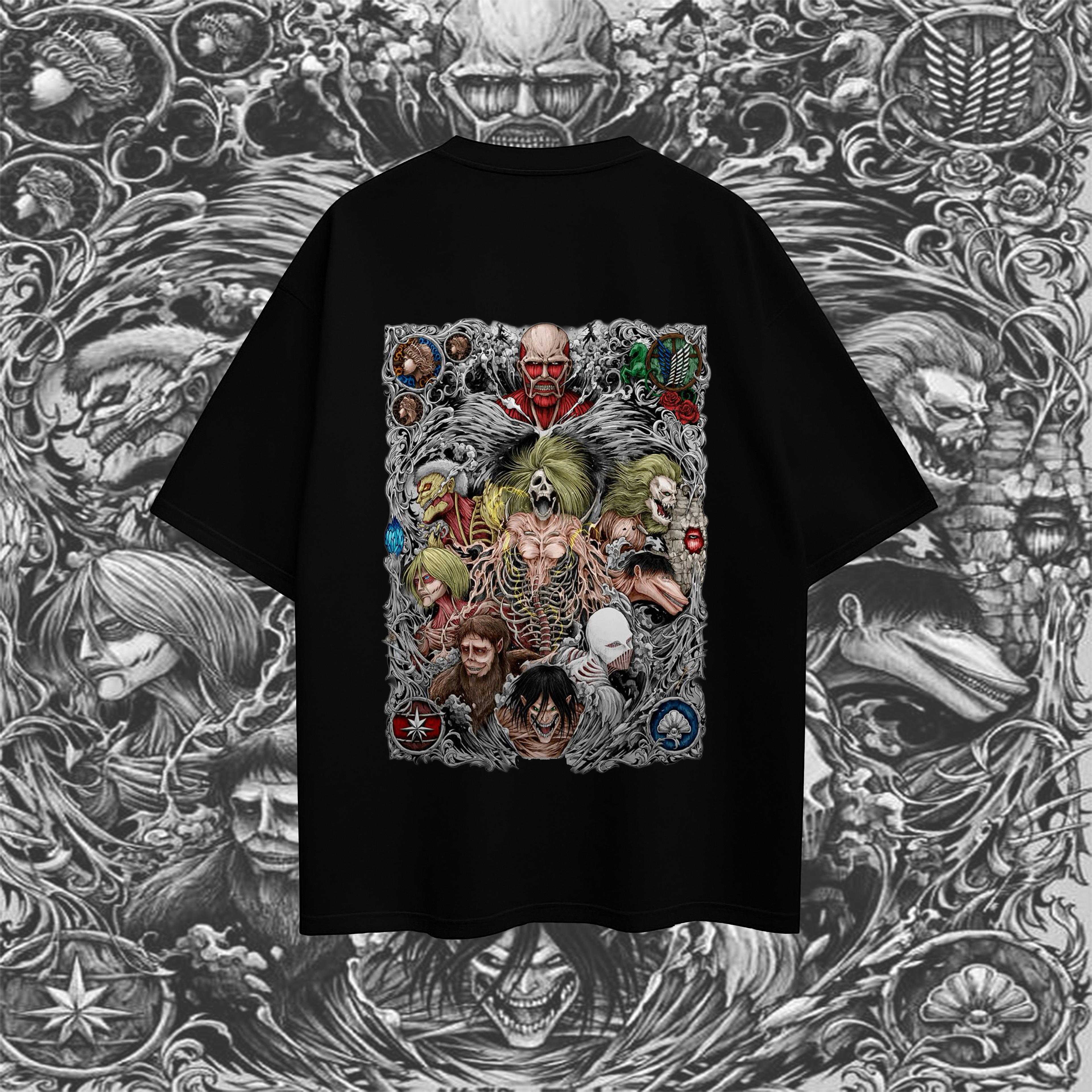 Attack on Titan All 9 Titans Back Print T-Shirt Men Women Anime Graphic Cotton Short Sleeve Streetwear Tee S разноцветный
Attack on Titan All 9 Titans Back Print T-Shirt Men Women Anime Graphic Cotton Short Sleeve Streetwear Tee S разноцветный