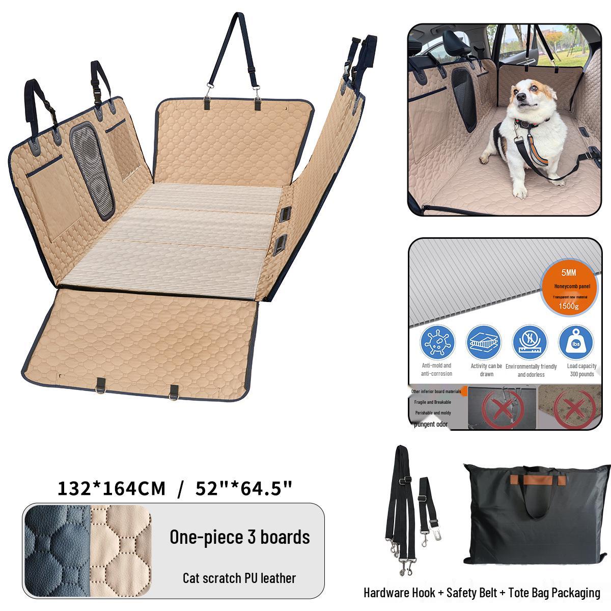 3-Piece Waterproof PU Leather Pet Mat for Car Rear Seat - Cat Scratch-Resistant & Dog-Friendly Three-Piece Car Mat with Tote Bag
3-Piece Waterproof PU Leather Pet Mat for Car Rear Seat - Cat Scratch-Resistant & Dog-Friendly Three-Piece Car Mat with Tote Bag