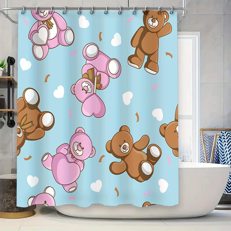 Bear Print Shower Curtain With Cartoon Design Perfect For Kids Bathrooms W60H190(CM)-1 Pcs
Bear Print Shower Curtain With Cartoon Design Perfect For Kids Bathrooms W60H190(CM)-1 Pcs