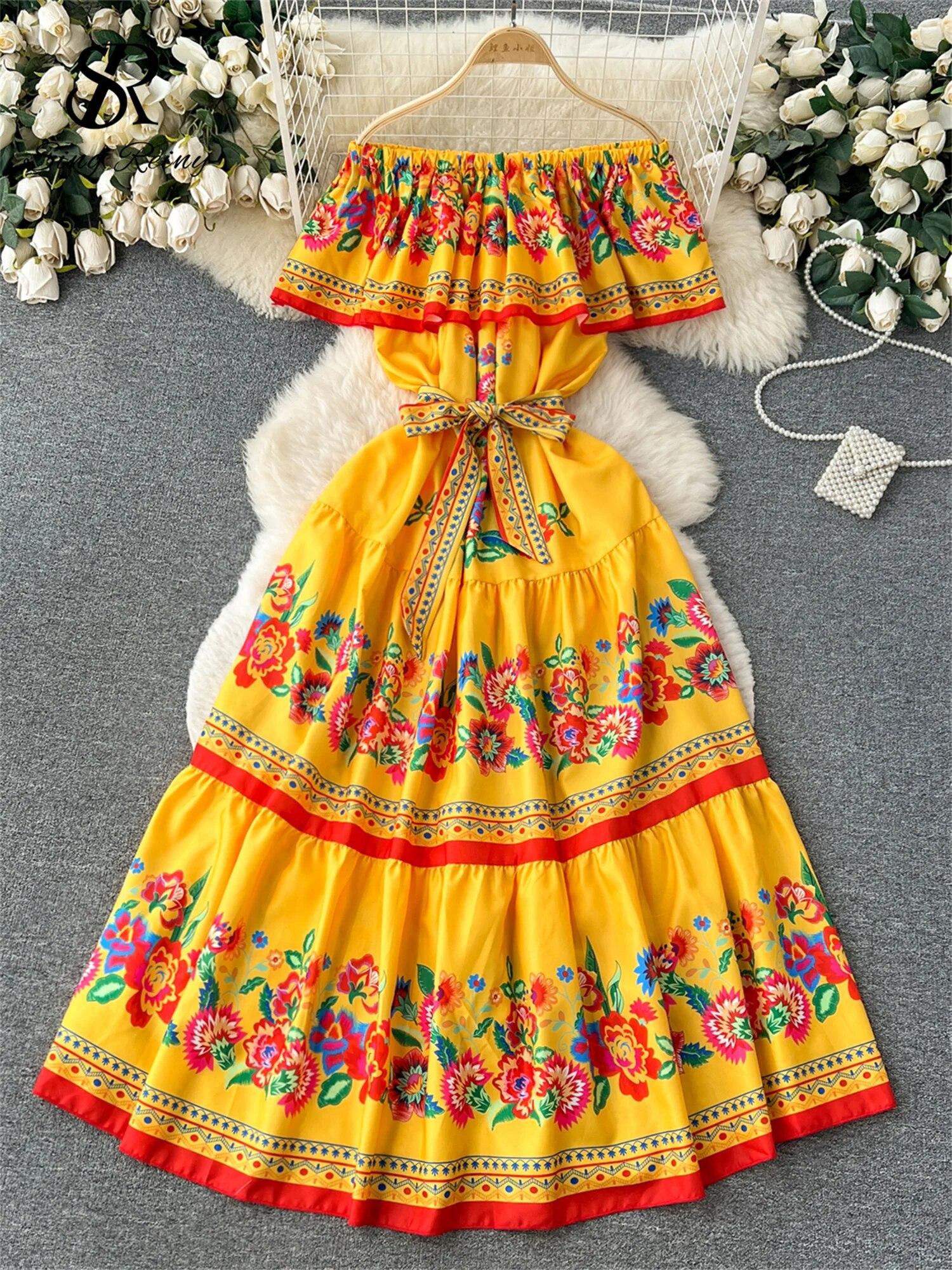 Французское платье с цветочным принтом, женское платье на бретельках с открытыми плечами и талией на шнуровке, модное свободное длинное платье 2023 года
Французское платье с цветочным принтом, женское платье на бретельках с открытыми плечами и талией на шнуровке, модное свободное длинное платье 2023 года