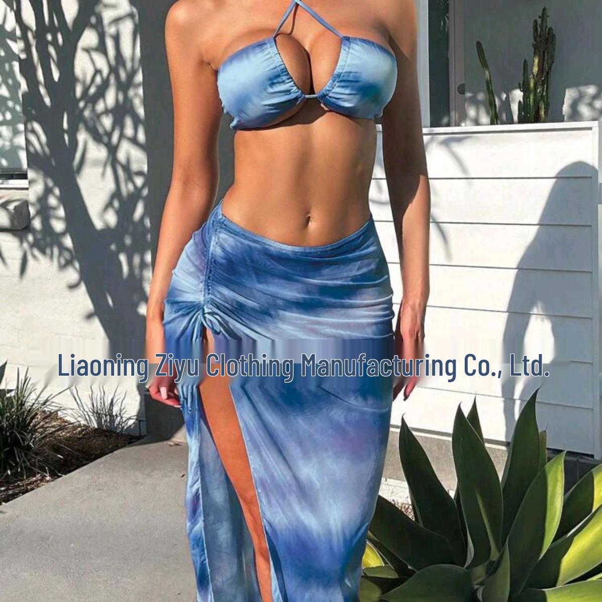 2024 European & American Tie-Dye Bikini Three-Piece Set with Sun Protection Skirt S рожевий
2024 European & American Tie-Dye Bikini Three-Piece Set with Sun Protection Skirt S рожевий