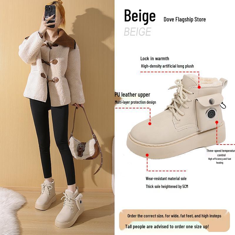 Жіночі зимові черевики з підігрівом 2025 року - Товста підошва, Водонепроникні, Нековзні, На плюшевій підкладці, Електричний підігрів з можливістю підзарядки. Size 36
Жіночі зимові черевики з підігрівом 2025 року - Товста підошва, Водонепроникні, Нековзні, На плюшевій підкладці, Електричний підігрів з можливістю підзарядки. Size 36
