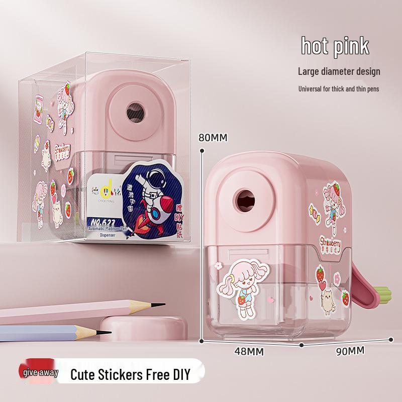Cute Cartoon Manual Pencil Sharpener with DIY Stickers for Middle School Students
Cute Cartoon Manual Pencil Sharpener with DIY Stickers for Middle School Students