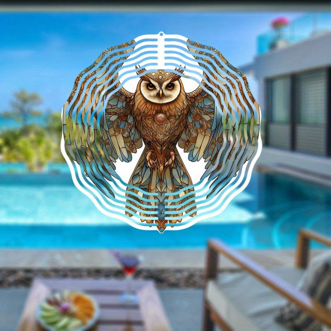 Owl Mandala Wind Spinner – 3D Metal Garden Art Decor, Handcrafted Owl Design with Vibrant Feathers, Battery-Free Spinning Outdoor Ornament for Patio 01A
Owl Mandala Wind Spinner – 3D Metal Garden Art Decor, Handcrafted Owl Design with Vibrant Feathers, Battery-Free Spinning Outdoor Ornament for Patio 01A