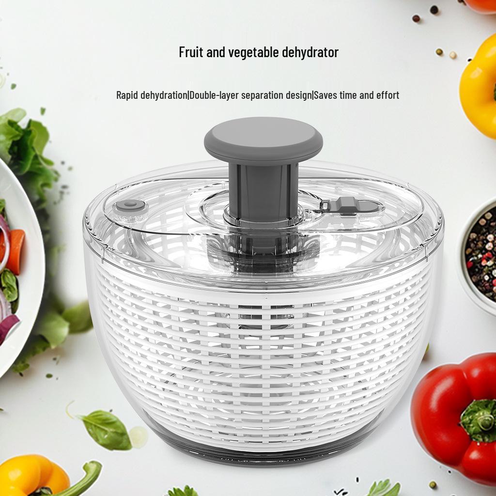 Multi-Purpose Press-Type Salad Spinner and Vegetable Washer 3.6L Vegetable Dehydrator
Multi-Purpose Press-Type Salad Spinner and Vegetable Washer 3.6L Vegetable Dehydrator