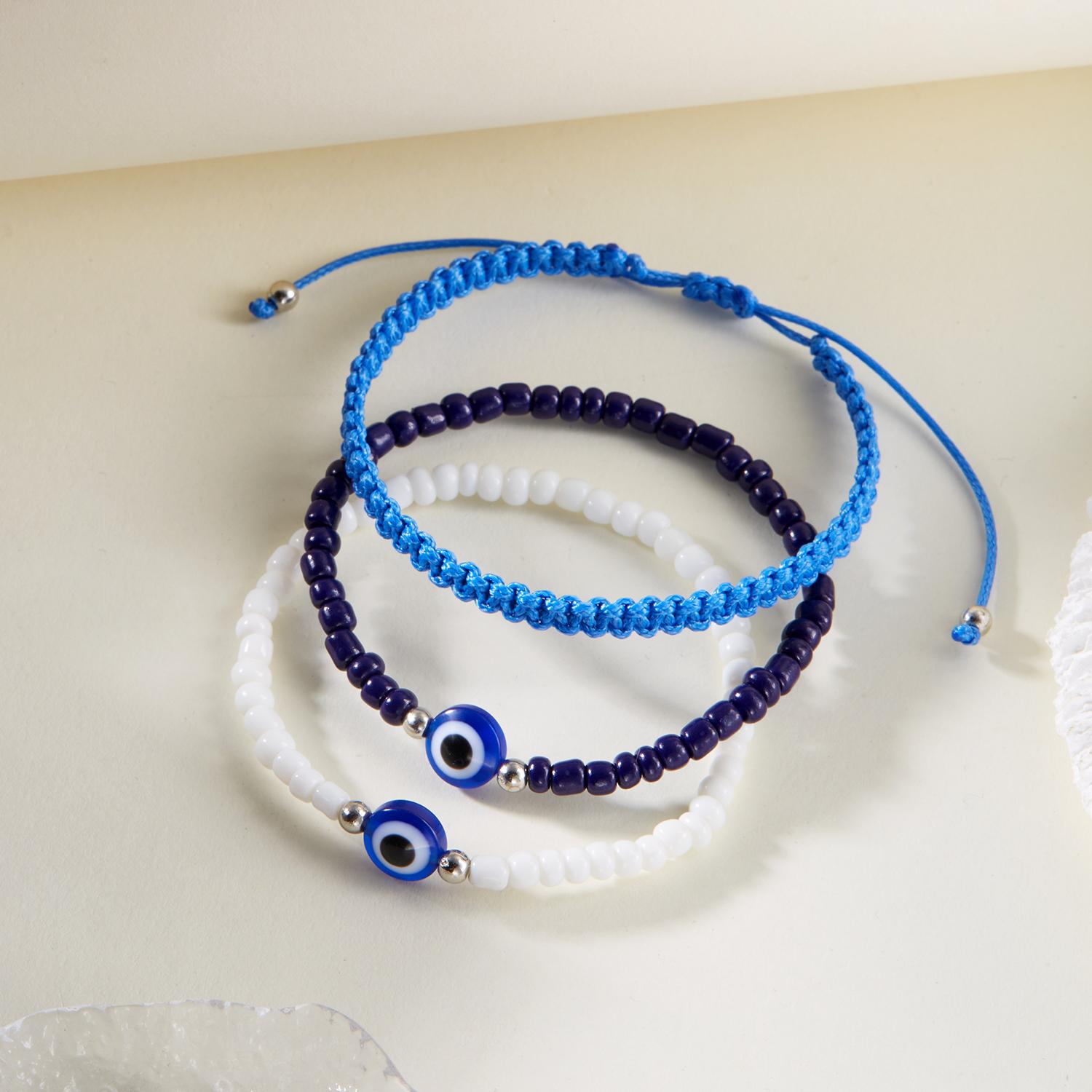 Lucky Evil Eye Adjustable Rice Beads Bracelet Set for Women Men Fashion Stretch Rope Handmade Bracelet Friendship Jewelry Gift
Lucky Evil Eye Adjustable Rice Beads Bracelet Set for Women Men Fashion Stretch Rope Handmade Bracelet Friendship Jewelry Gift
