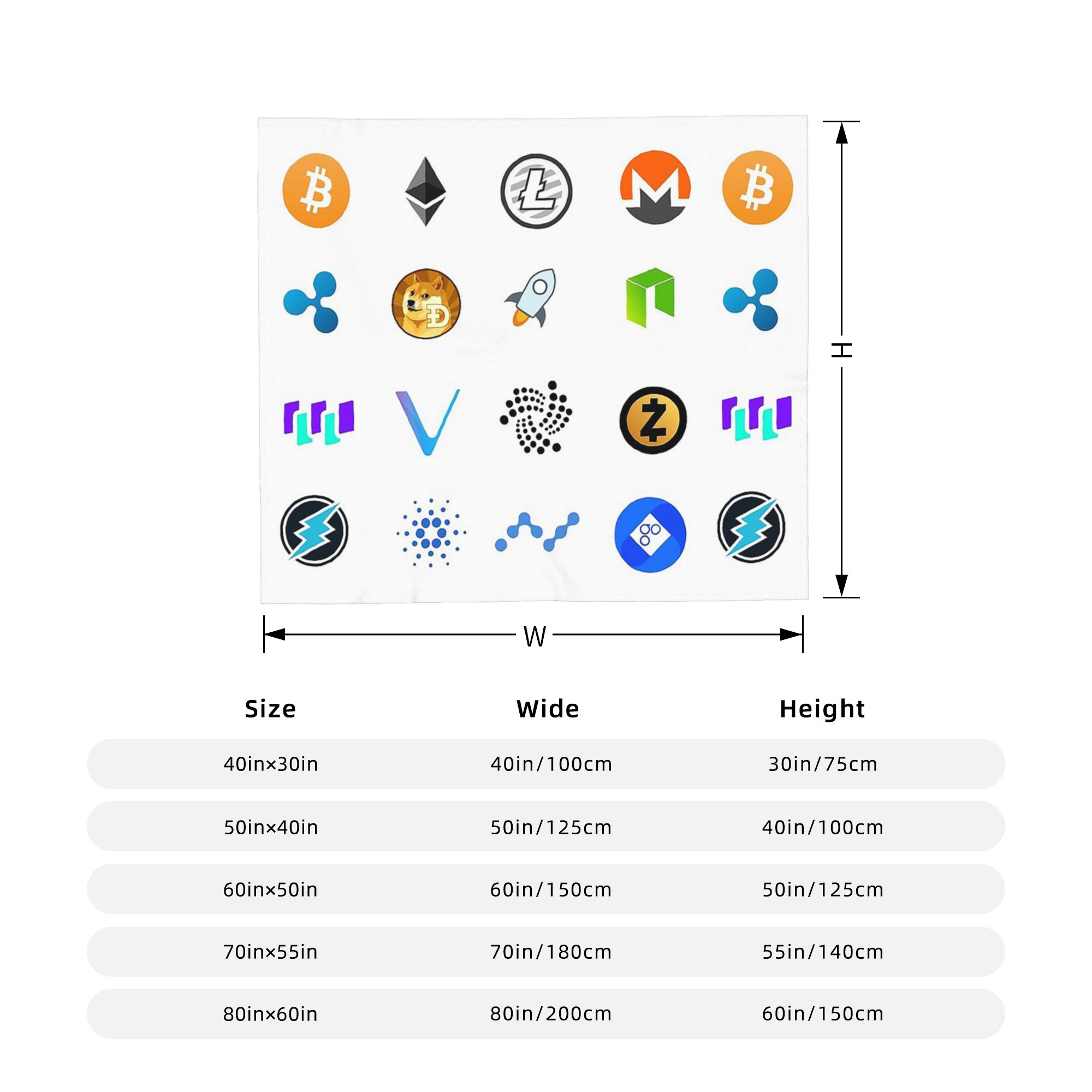 Cryptocurrency Blankets Flannel Summer Autumn Winter Bitcoin Multi-function Warm Throw Blankets for Bedding Office Rug Piece 75x90cm
Cryptocurrency Blankets Flannel Summer Autumn Winter Bitcoin Multi-function Warm Throw Blankets for Bedding Office Rug Piece 75x90cm