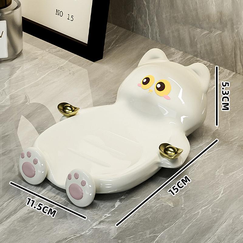1Pc Cute Cat Soap Dish, Creative Home Bathroom Soap Draining And Storage Tray, Lucky Cat Soap Box Bathroom Accessory. A
1Pc Cute Cat Soap Dish, Creative Home Bathroom Soap Draining And Storage Tray, Lucky Cat Soap Box Bathroom Accessory. A