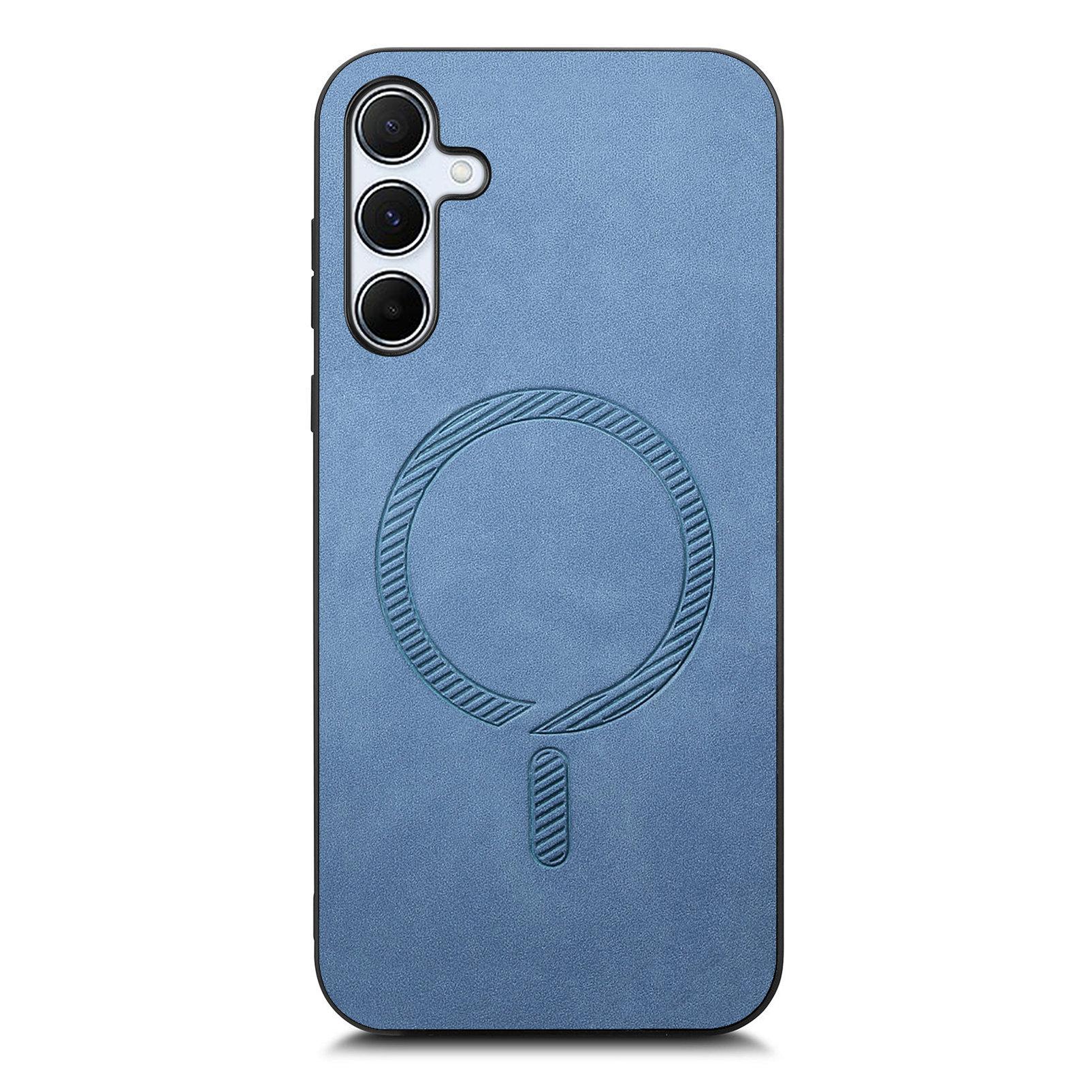 For Samsung Galaxy A55 5G Leather Back Case Compatible with MagSafe Skin-touch Phone Cover Blue
For Samsung Galaxy A55 5G Leather Back Case Compatible with MagSafe Skin-touch Phone Cover Blue