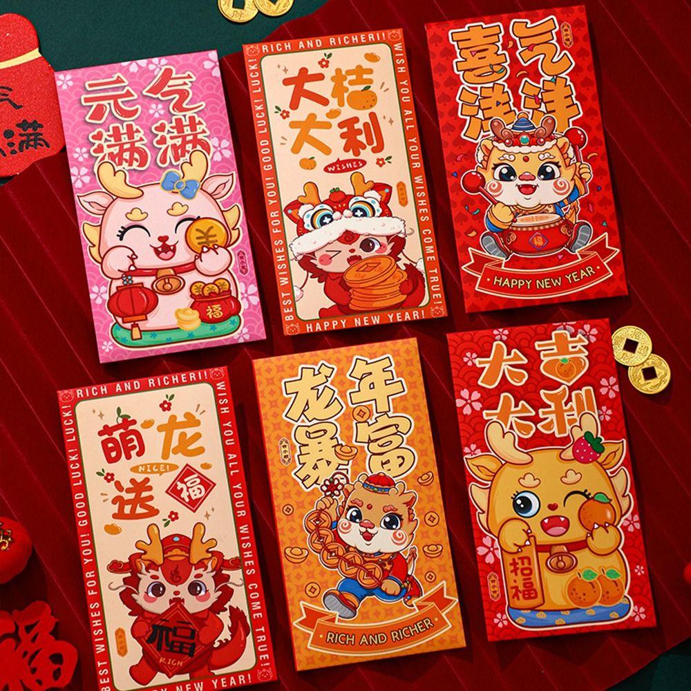 2024 New Year Packet Money Pocket Luck Money Bag Money Bags 6Pcs/set Red Envelope Spring Festival
2024 New Year Packet Money Pocket Luck Money Bag Money Bags 6Pcs/set Red Envelope Spring Festival
