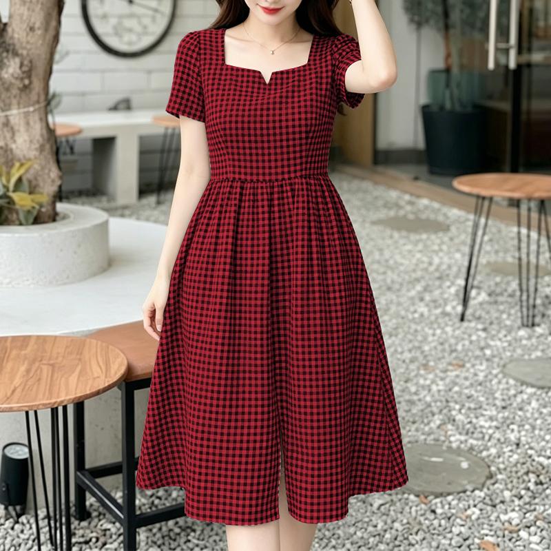 ZANZEA Womens Square Collar Short Sleeve Casual Grid Print Dress 4XL червоний
ZANZEA Womens Square Collar Short Sleeve Casual Grid Print Dress 4XL червоний