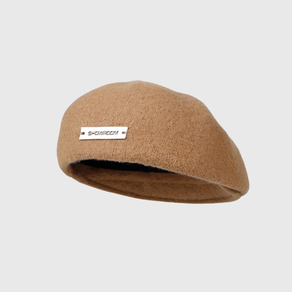 Elegant Metal Logo Beret Hat Large Head Circumference Face Slimming Wild Peaked Cap Woolen Warm Winter Autumn Cap Women хаки
Elegant Metal Logo Beret Hat Large Head Circumference Face Slimming Wild Peaked Cap Woolen Warm Winter Autumn Cap Women хаки