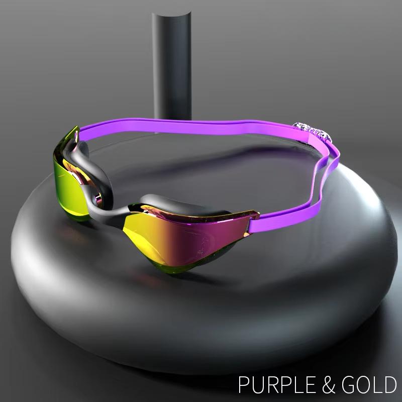 Professional Anti-Fog Swim Goggles with HD Wide-Angle Lens, Comfortable Fit, Adjustable Nose Bridge, Stylish Design Purple gold
Professional Anti-Fog Swim Goggles with HD Wide-Angle Lens, Comfortable Fit, Adjustable Nose Bridge, Stylish Design Purple gold