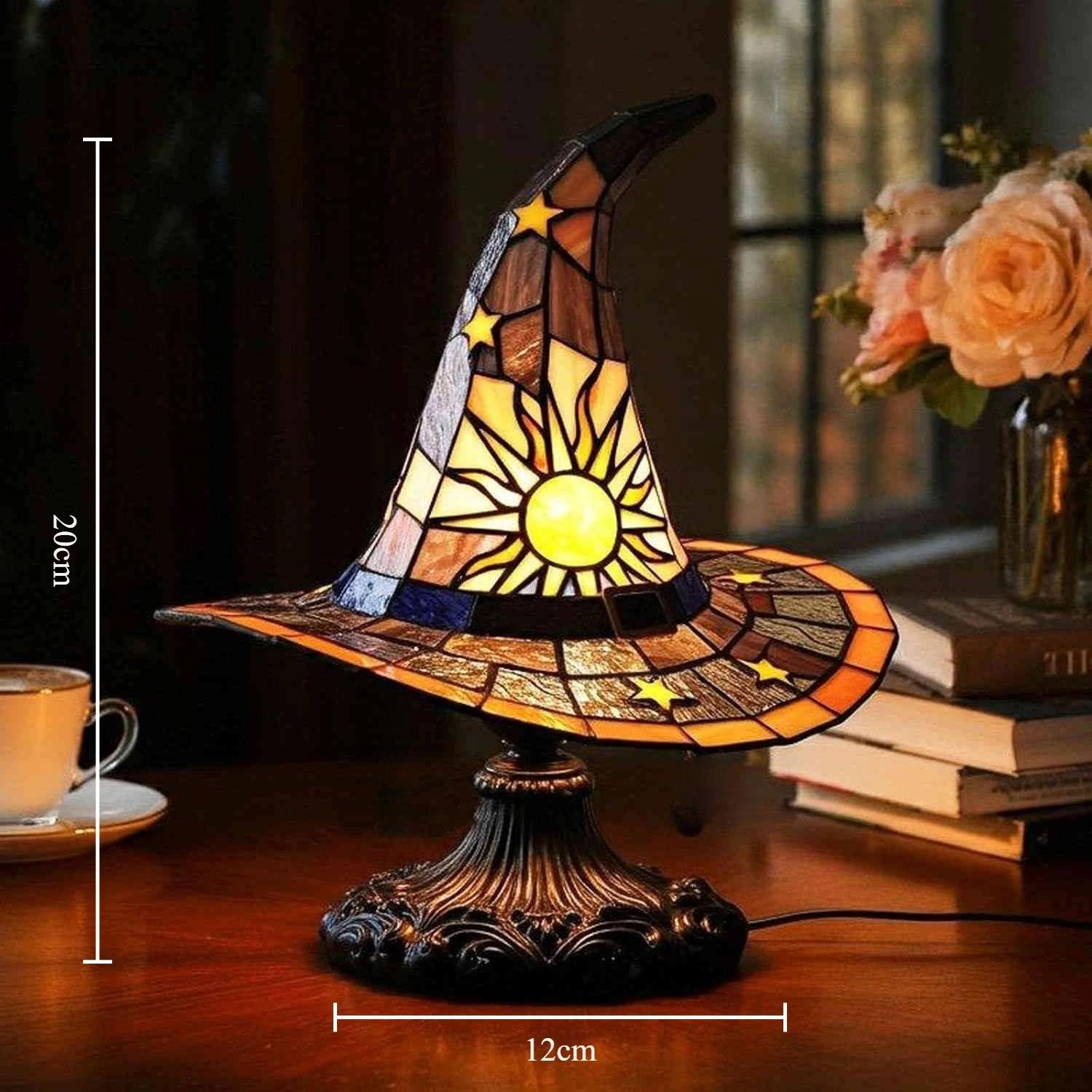 Stained Glass Witch Hat Table Lamp, Halloween Vintage Style LED Desk Light for Home Bar Café Decoration помаранчевий
Stained Glass Witch Hat Table Lamp, Halloween Vintage Style LED Desk Light for Home Bar Café Decoration помаранчевий