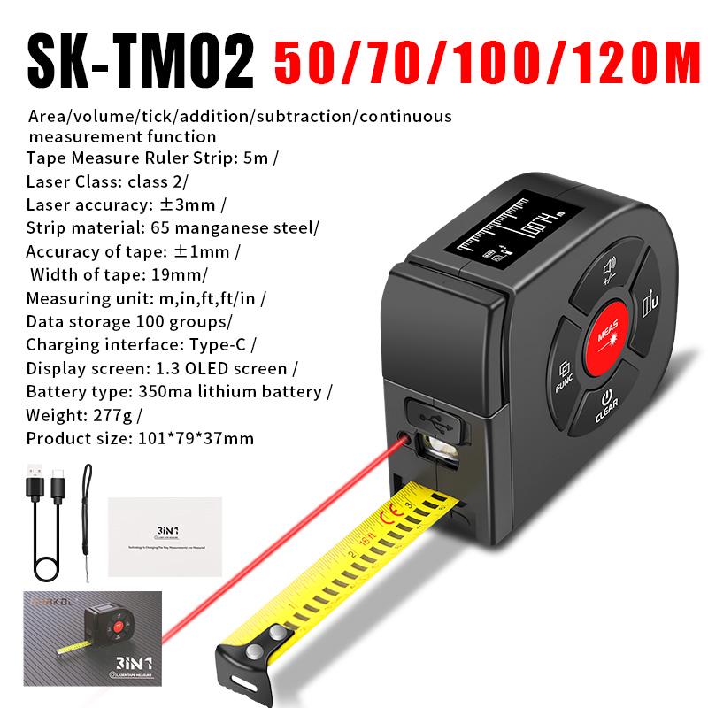 Snakol 3 in 1 Laser Rangefinder 5M Tape Measure Ruler LCD Display With Date Storage Distance Meter Measurement Device Building 50m
Snakol 3 in 1 Laser Rangefinder 5M Tape Measure Ruler LCD Display With Date Storage Distance Meter Measurement Device Building 50m