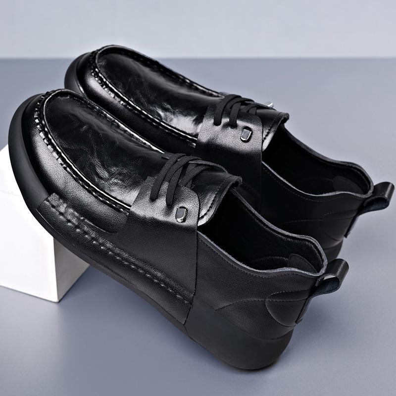 Leather shoes men s niche casual lace-up British style men s shoes round head hand scratch trendy men s loafers 38
Leather shoes men s niche casual lace-up British style men s shoes round head hand scratch trendy men s loafers 38