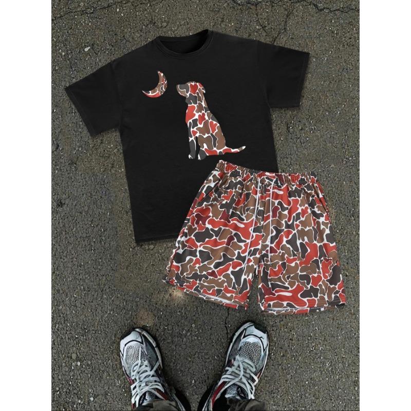 Men s crew neck camouflage T-shirt + drawstring waist shorts set XL
Men s crew neck camouflage T-shirt + drawstring waist shorts set XL