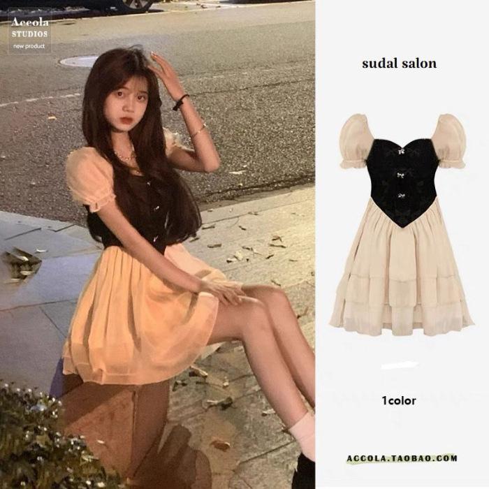 Summer French high-end bubble sleeves waist temperament thin new cake dress fugitive princess fluffy dress 2XL чорний
Summer French high-end bubble sleeves waist temperament thin new cake dress fugitive princess fluffy dress 2XL чорний