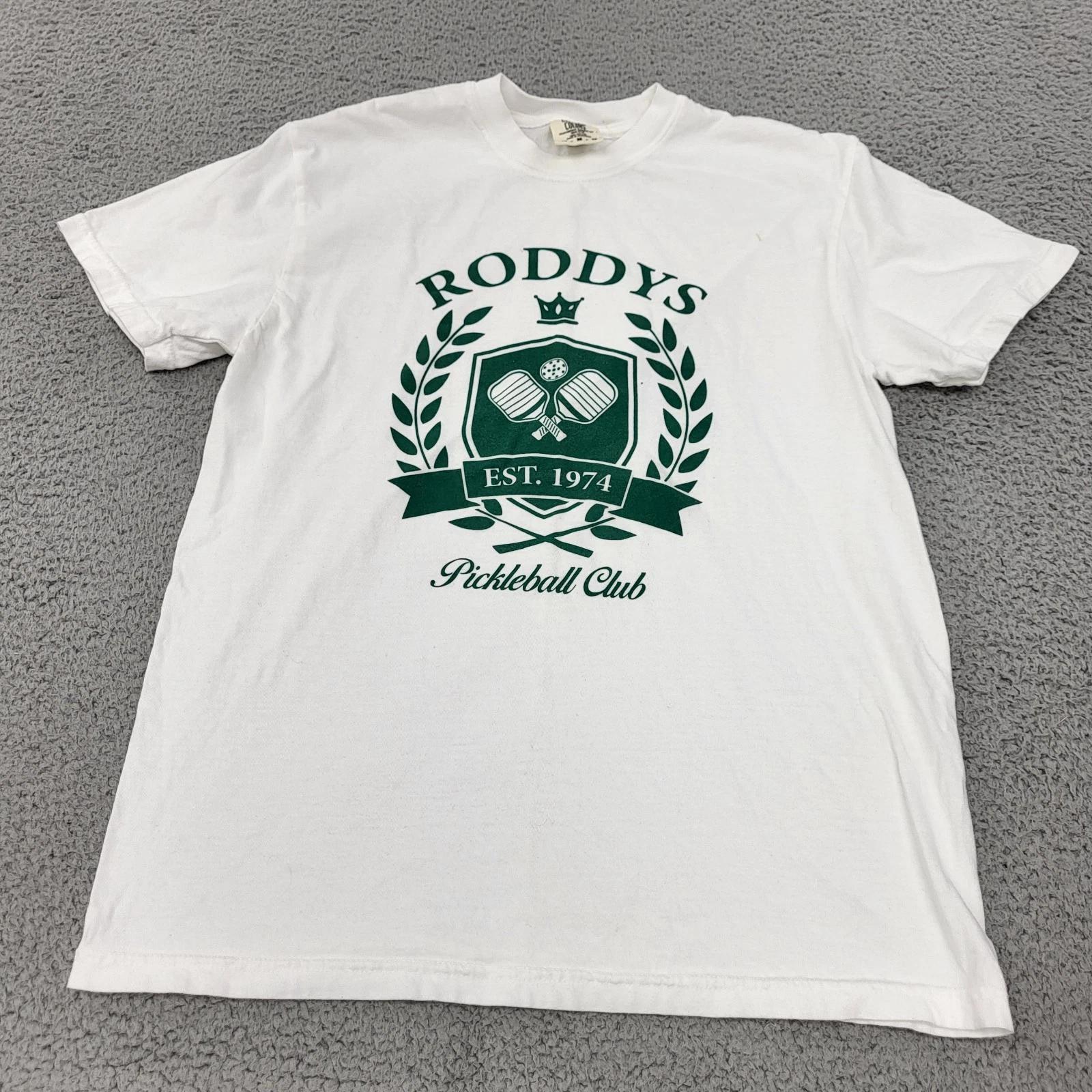 Roddy s Pickleball Club Shirt Mens Medium White Graphic 3XL
Roddy s Pickleball Club Shirt Mens Medium White Graphic 3XL