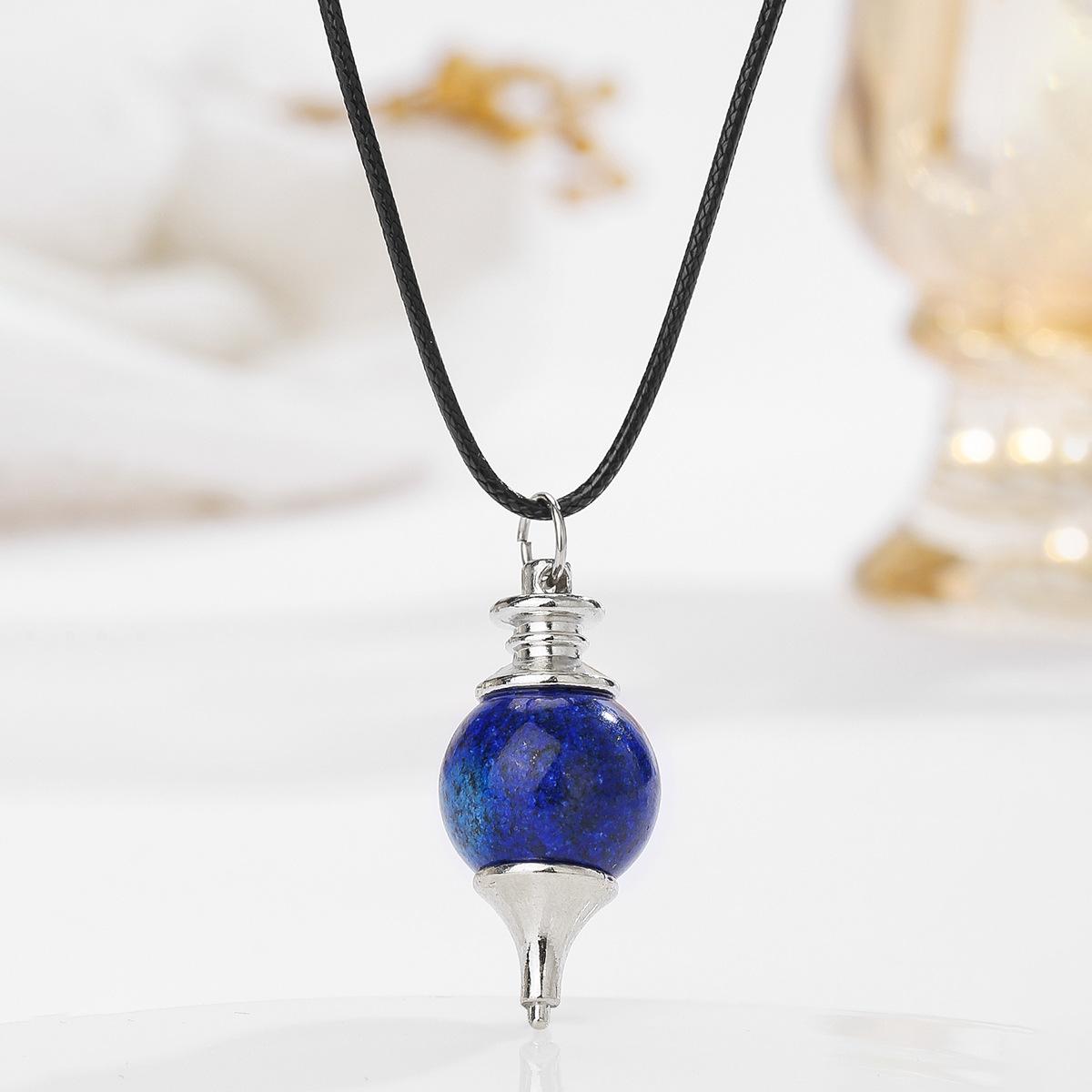 Natural crystal pendant, amethyst, spherical spirit pendant, Bohemian necklace, jewelry ляпіс-лазур кольору
Natural crystal pendant, amethyst, spherical spirit pendant, Bohemian necklace, jewelry ляпіс-лазур кольору