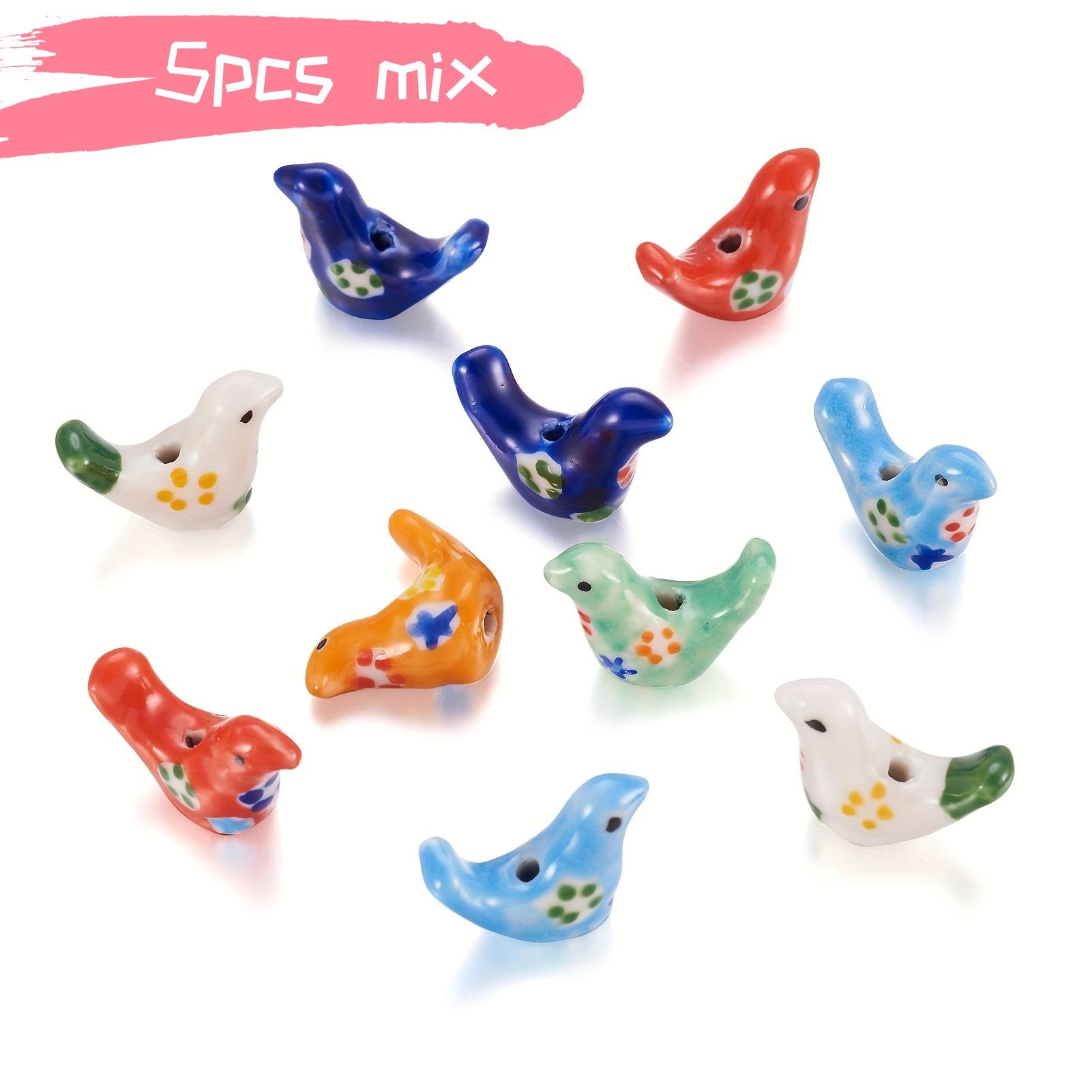 5 Handmade Realistic Bird Beads - Bright blue, white, gray, and brown porcelain pigeon ornaments for DIY necklace, bracelet, ear 5pcs
5 Handmade Realistic Bird Beads - Bright blue, white, gray, and brown porcelain pigeon ornaments for DIY necklace, bracelet, ear 5pcs