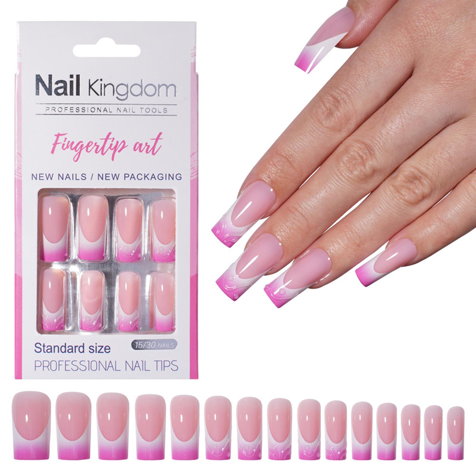 30pcs Long Square French Tip Press On Nail Glossy Acrylic False Nail Stick on Nail Manicure Nail Art Decors For Women 3
30pcs Long Square French Tip Press On Nail Glossy Acrylic False Nail Stick on Nail Manicure Nail Art Decors For Women 3